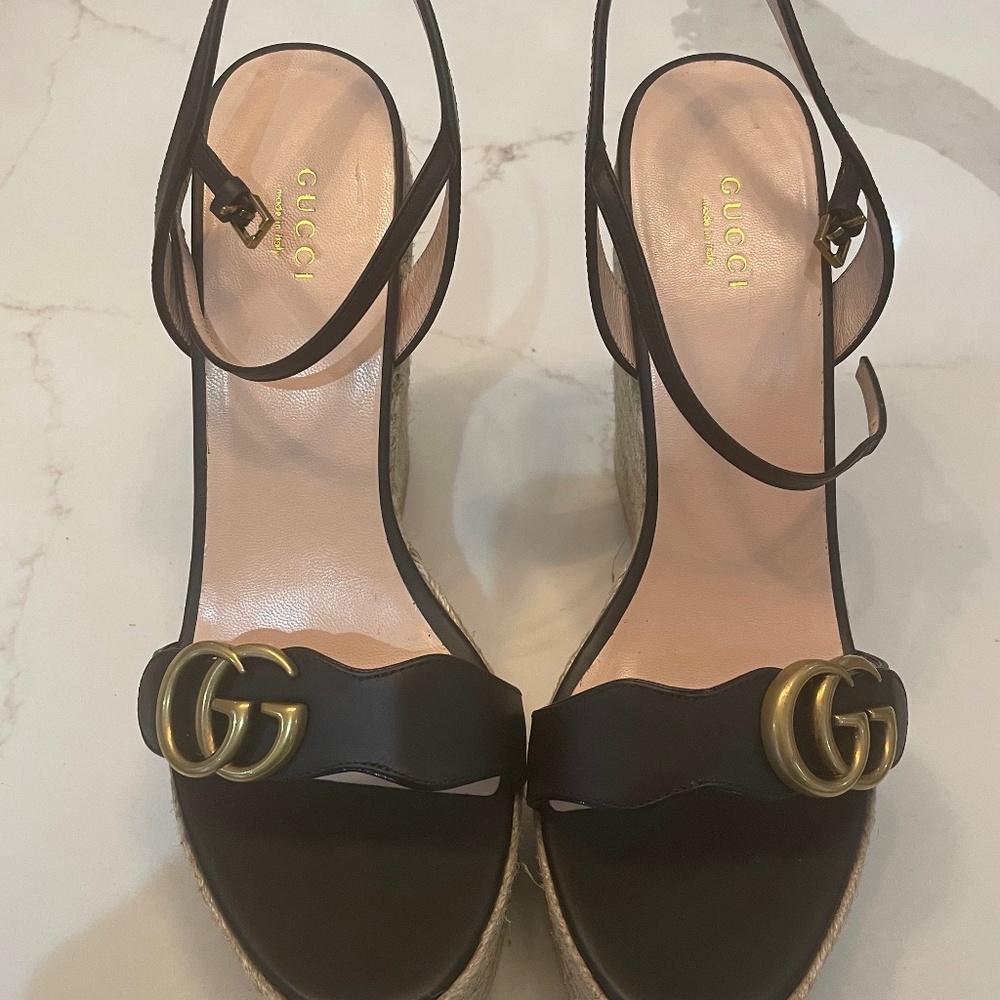 Gucci Platform Espadrille Sandals-Never Worn